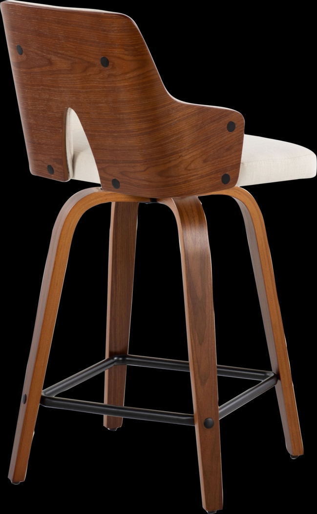 Gadsen II Cream Swivel Counter Height Stool, Set of 2 - Thumbnail - Image 6