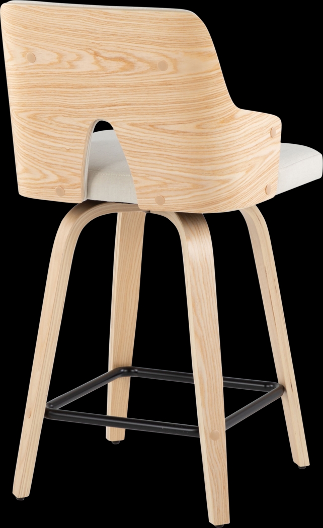 Gadson I Cream Swivel Counter Height Stool, Set of 2 - Thumbnail - Image 6