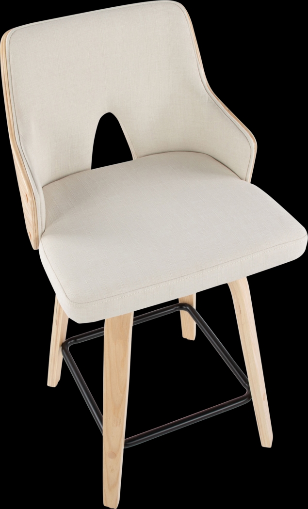 Gadson I Cream Swivel Counter Height Stool, Set of 2 - Thumbnail - Image 8