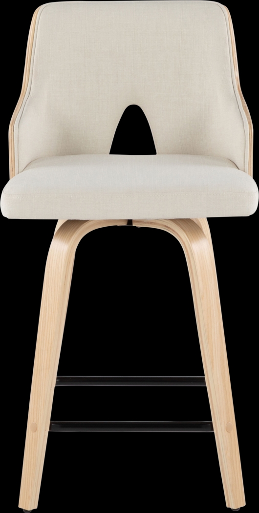 Gadson I Cream Swivel Counter Height Stool, Set of 2 - Thumbnail - Image 9