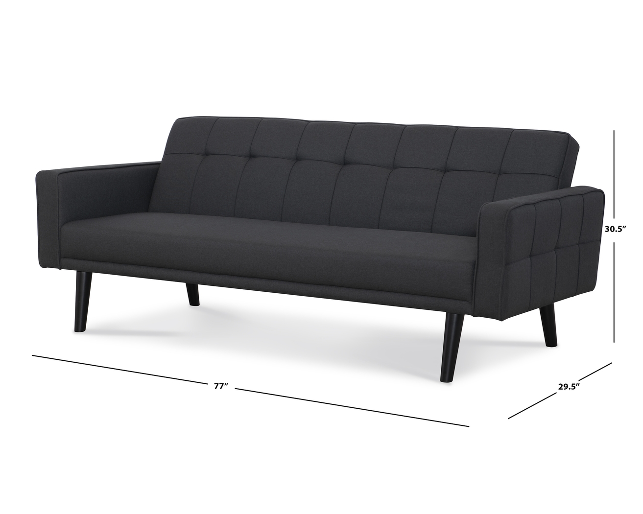 Gadwall Dark Gray Futon - Thumbnail - Image 10