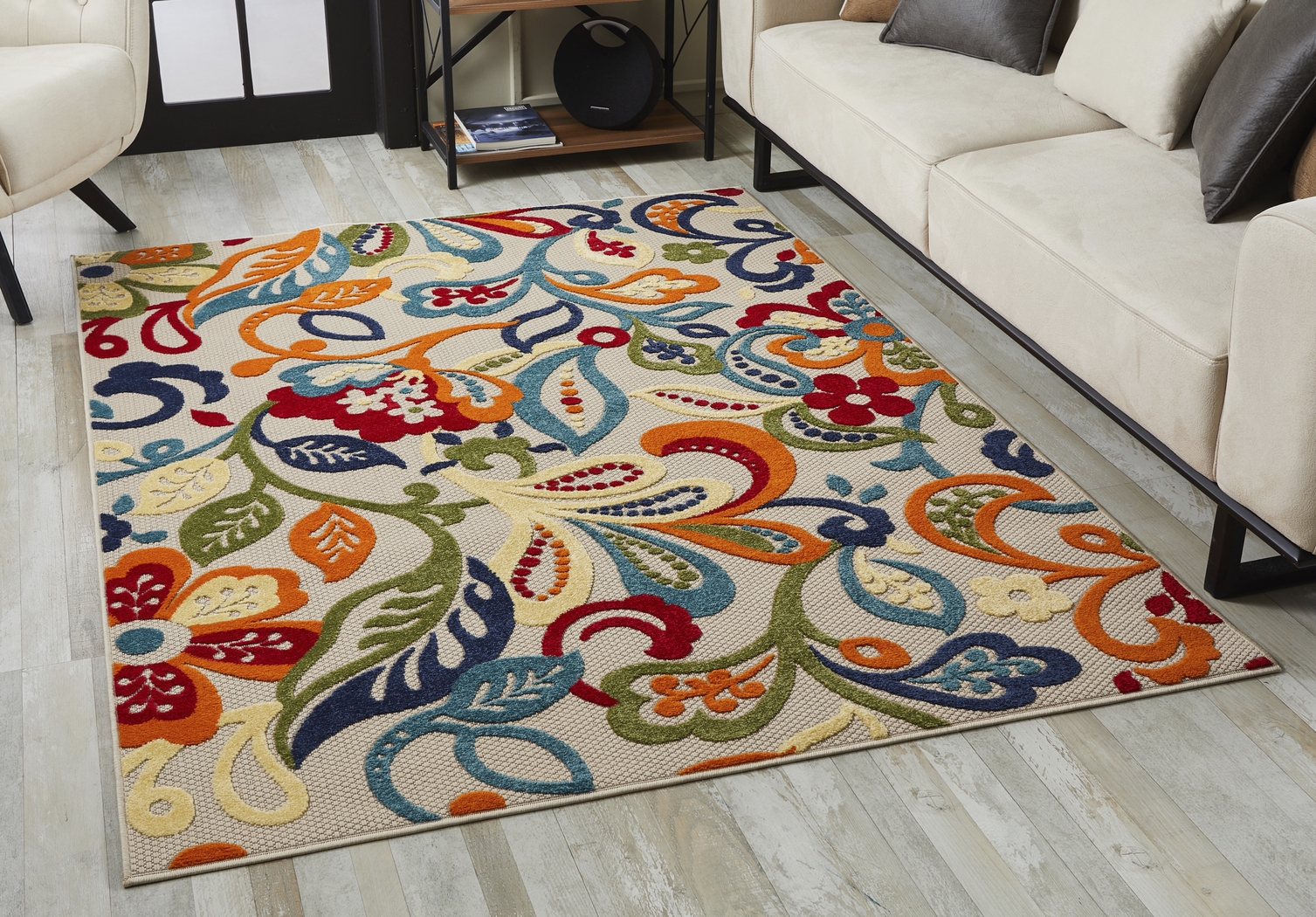 Galdosa Multi 7'10 x 9'10 Indoor/Outdoor Rug - Thumbnail - Image 2