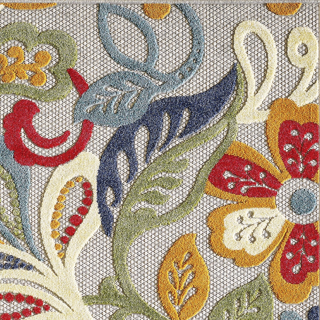 Galdosa Multi 7'10 x 9'10 Indoor/Outdoor Rug - Thumbnail - Image 7