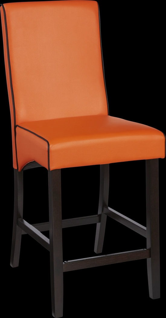 Galena Orange Counter Height Stool - Thumbnail - Image 1