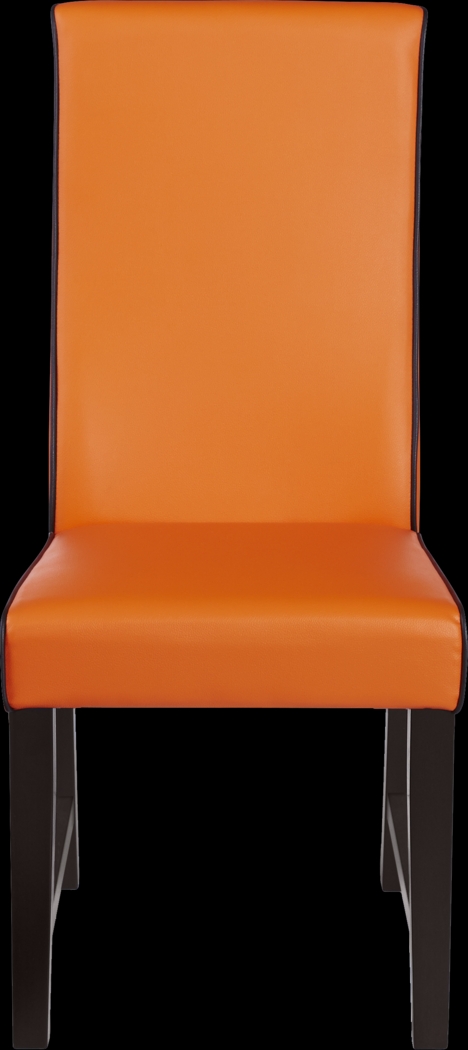 Colonia Hills Espresso 7 Pc 72 in. Rectangle Dining Room with Orange Chairs - Thumbnail - Image 4