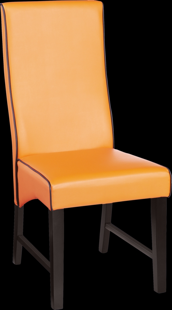Colonia Hills Espresso 7 Pc 72 in. Rectangle Dining Room with Orange Chairs - Thumbnail - Image 3
