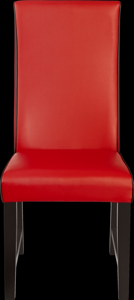 Colonia Hills Espresso 7 Pc 78 in. Rectangle Dining Room with Red Chairs - Thumbnail - Image 4