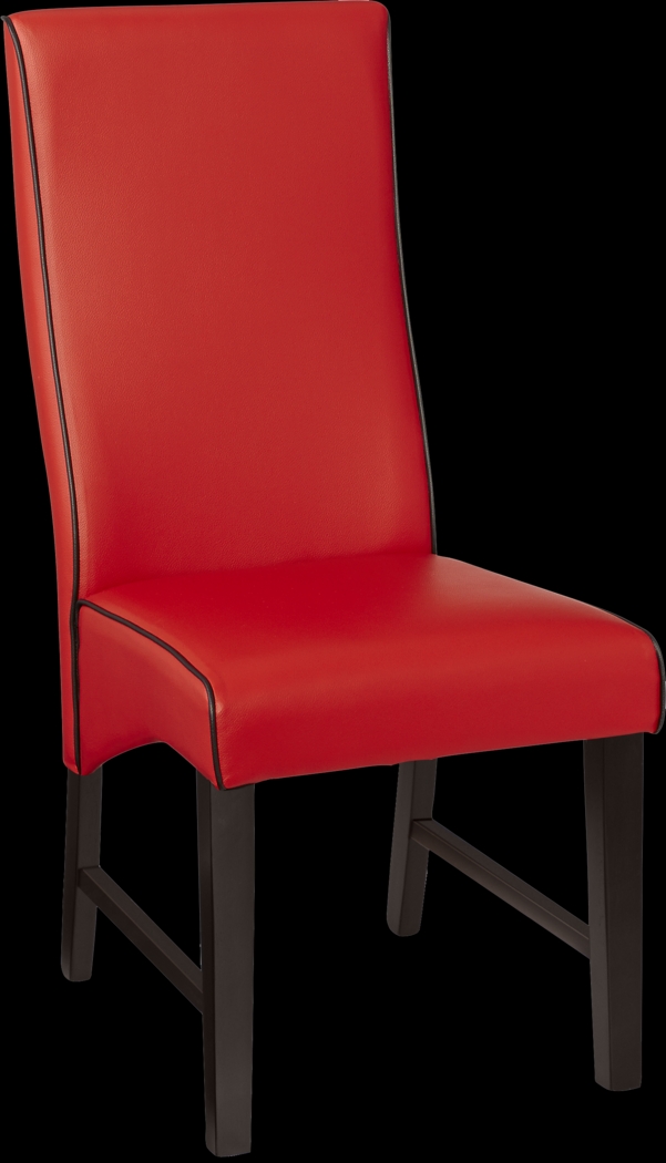 Colonia Hills Espresso 7 Pc 78 in. Rectangle Dining Room with Red Chairs - Thumbnail - Image 3