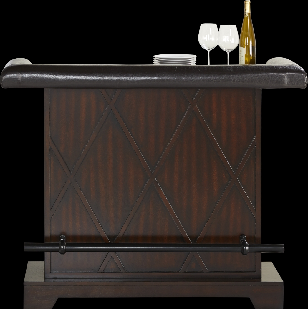 Galeno Cherry 3 Pc Bar Set with Brown Barstools - Thumbnail - Image 2