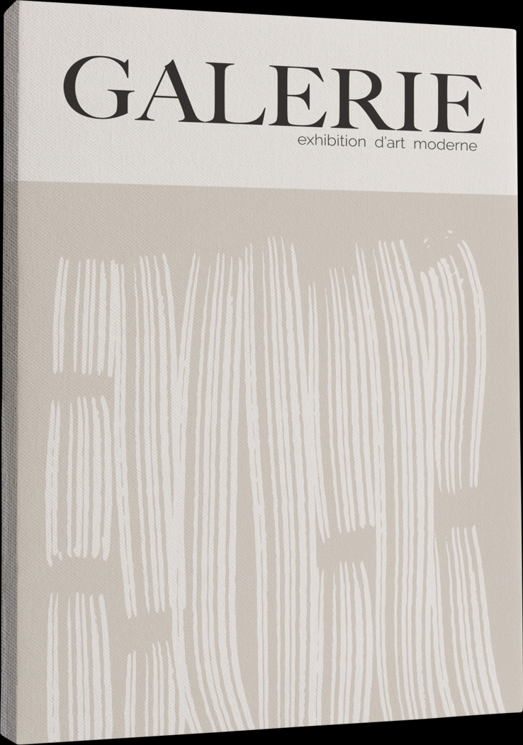 Galerie Stripes Gray Canvas Wall Art - Thumbnail - Image 1