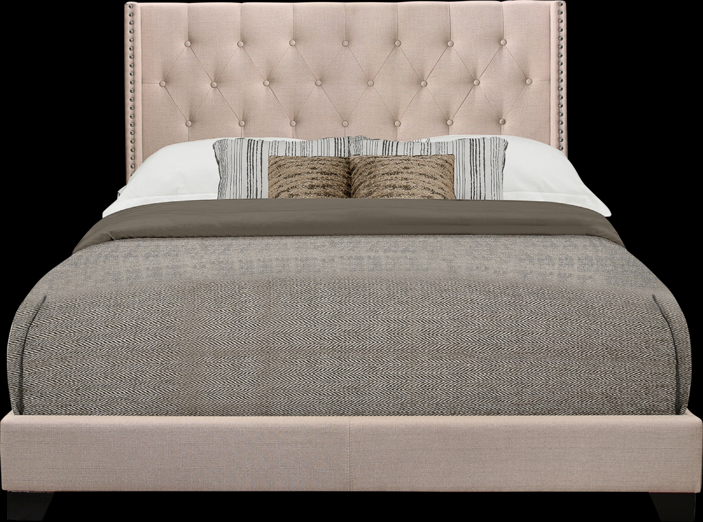 Galewood Beige Full Upholstered Bed - Thumbnail - Image 1