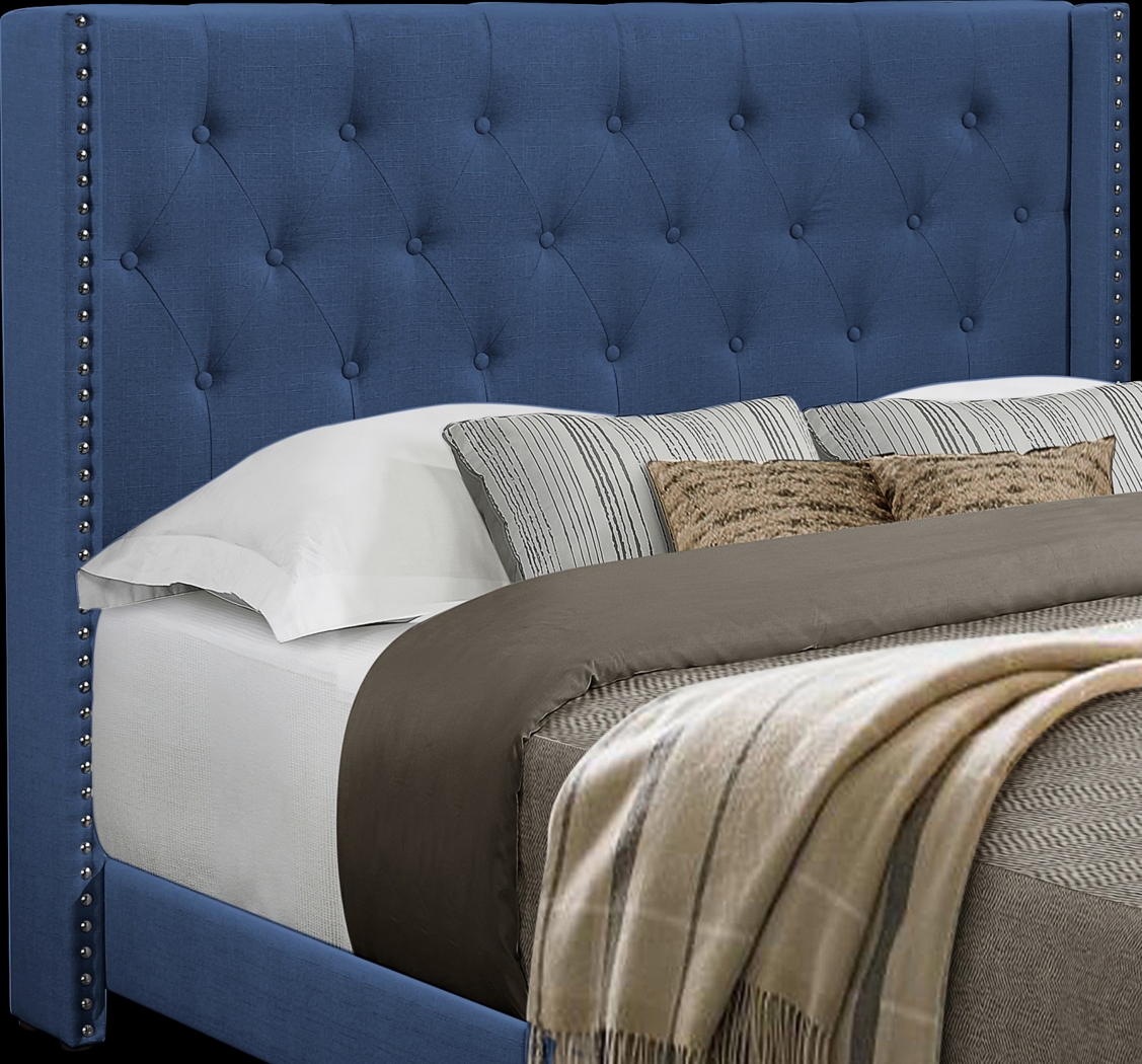 Galewood Blue Queen Upholstered Bed - Thumbnail - Image 5