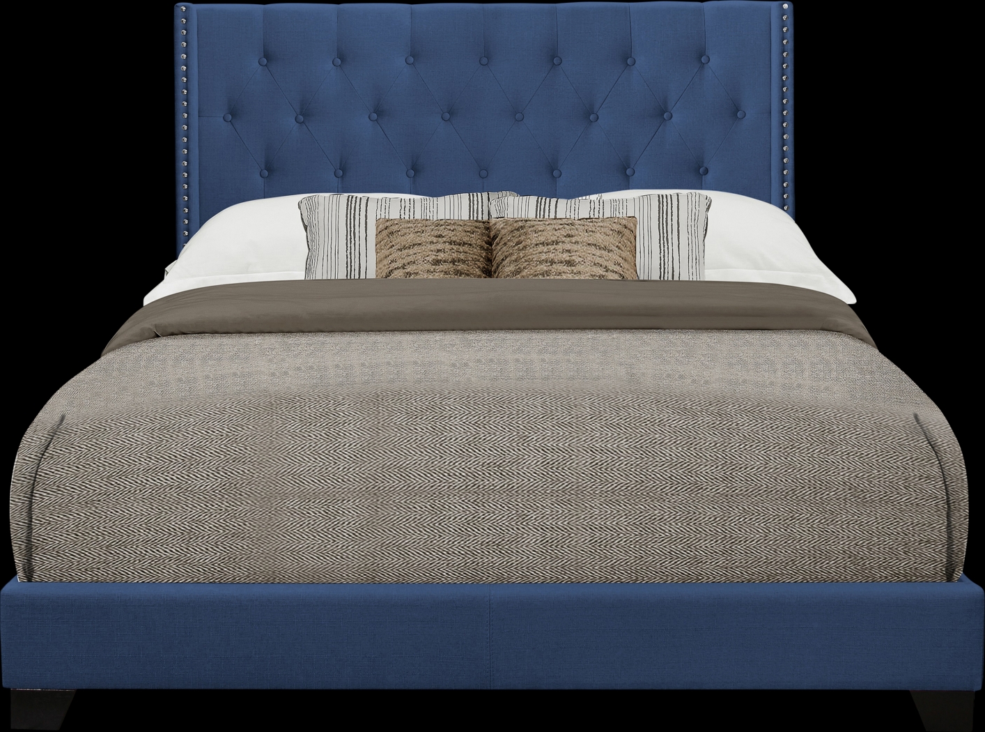 Galewood Blue Queen Upholstered Bed - Thumbnail - Image 1