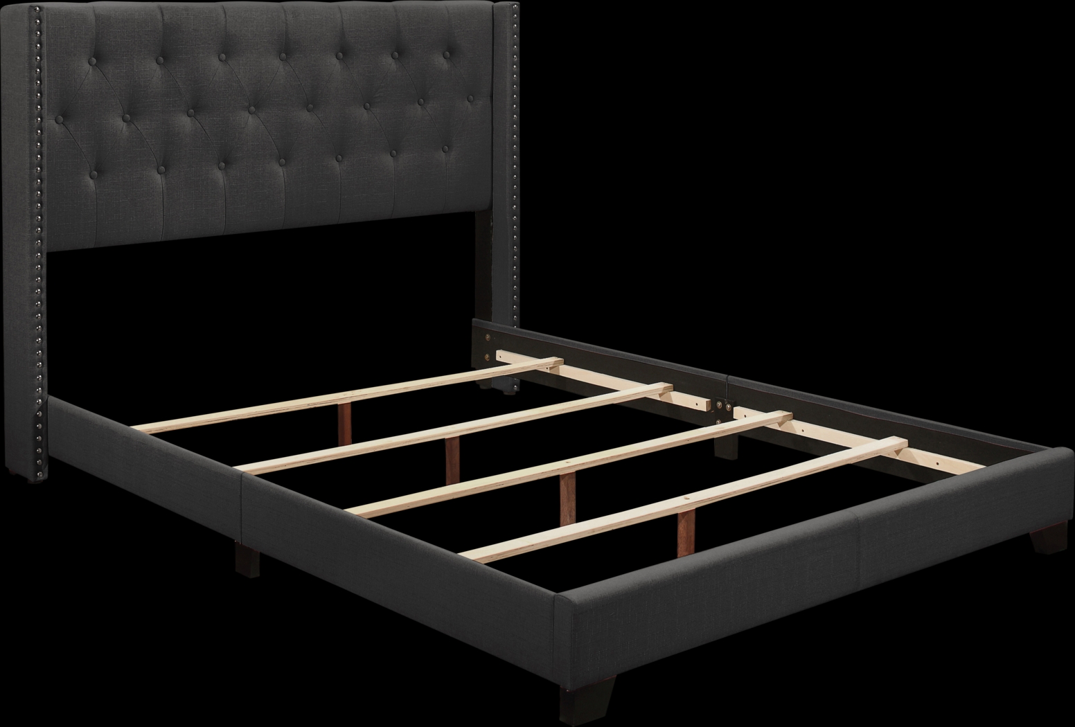 Galewood Dark Gray Queen Upholstered Bed - Thumbnail - Image 4