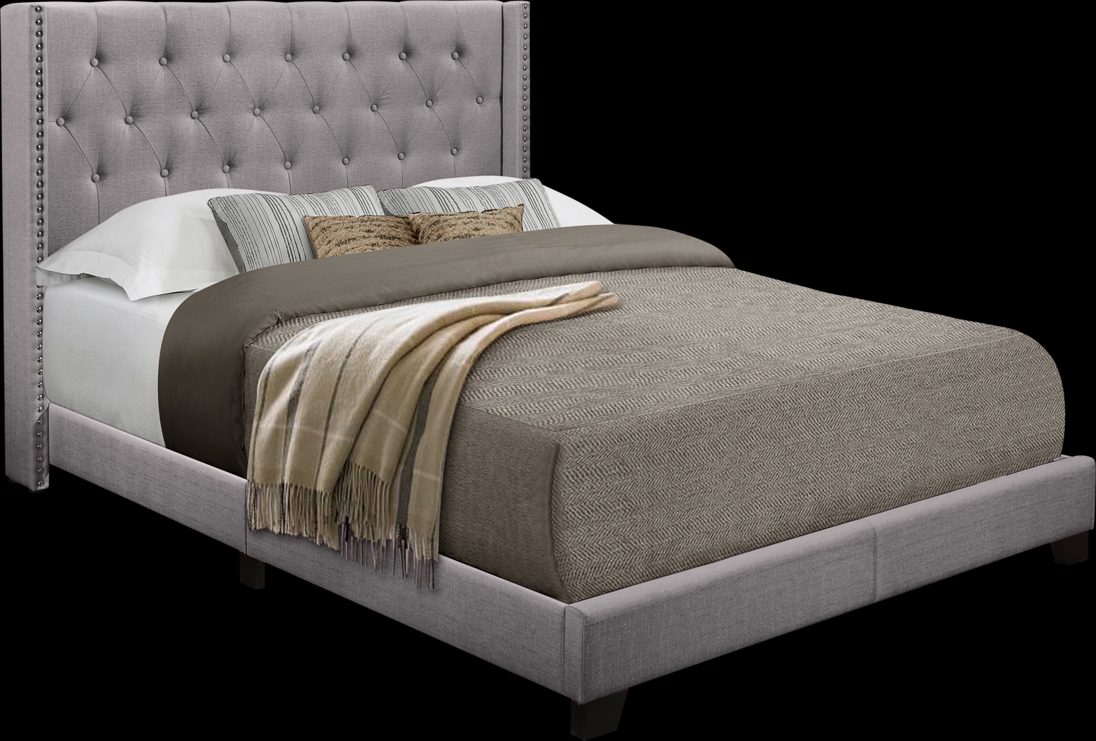 Galewood Gray Full Upholstered Bed - Thumbnail - Image 3