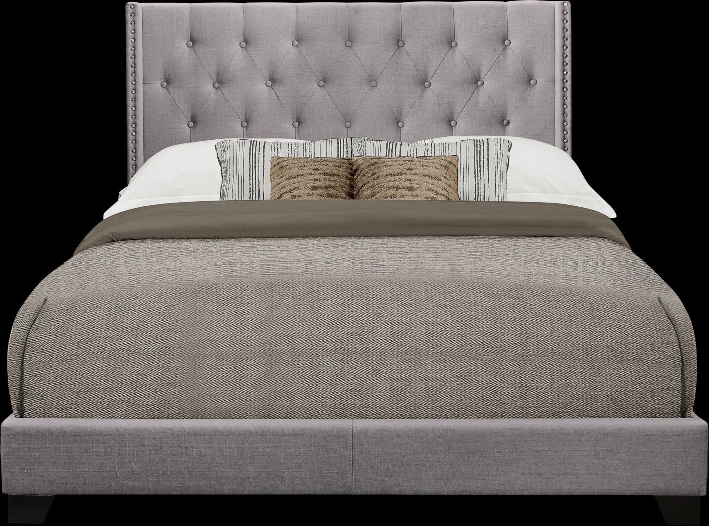 Galewood Gray Full Upholstered Bed - Thumbnail - Image 1