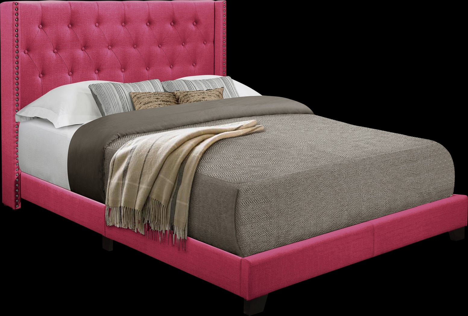 Galewood Pink Full Upholstered Bed - Thumbnail - Image 3