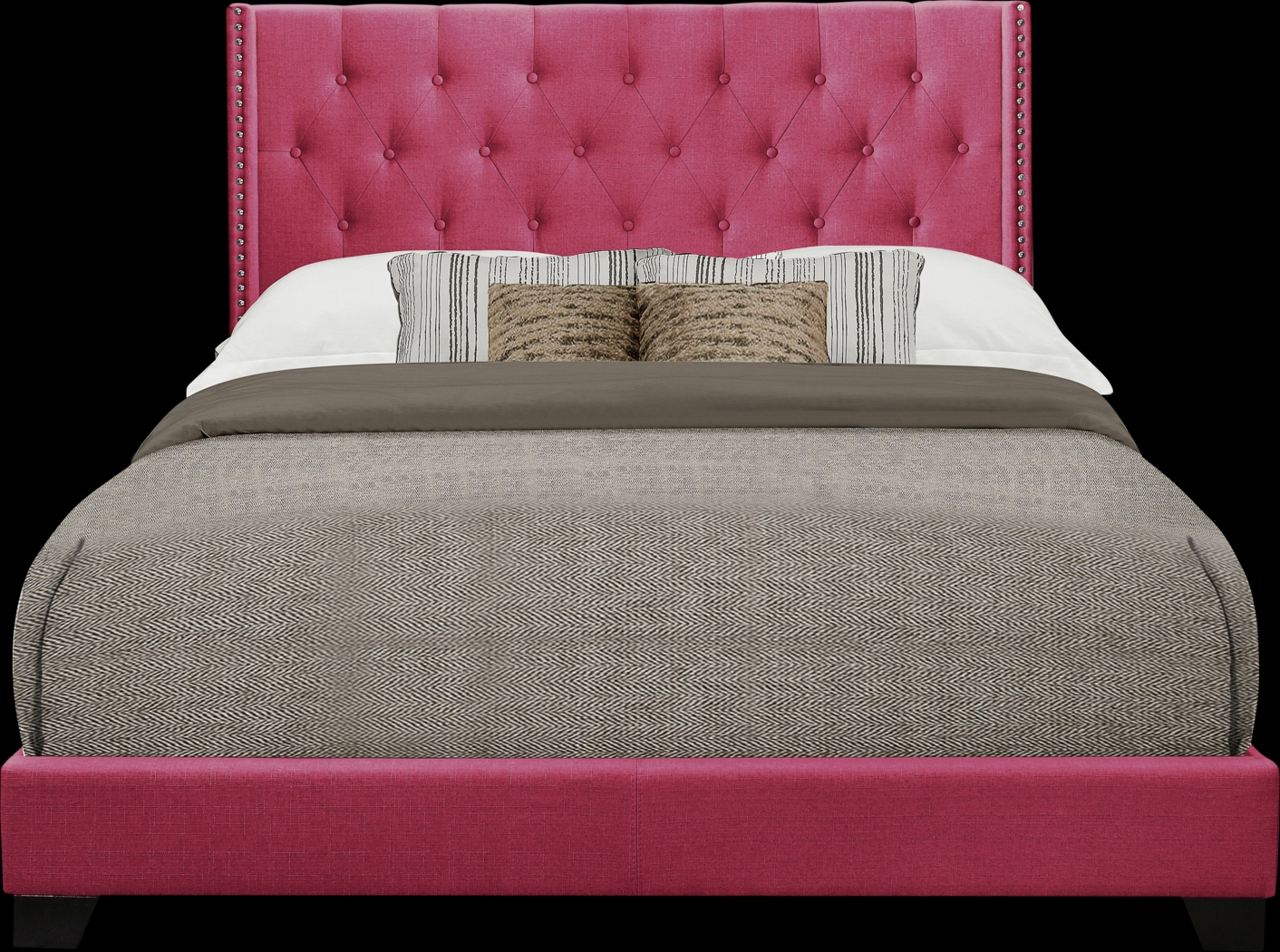 Galewood Pink Full Upholstered Bed - Thumbnail - Image 1