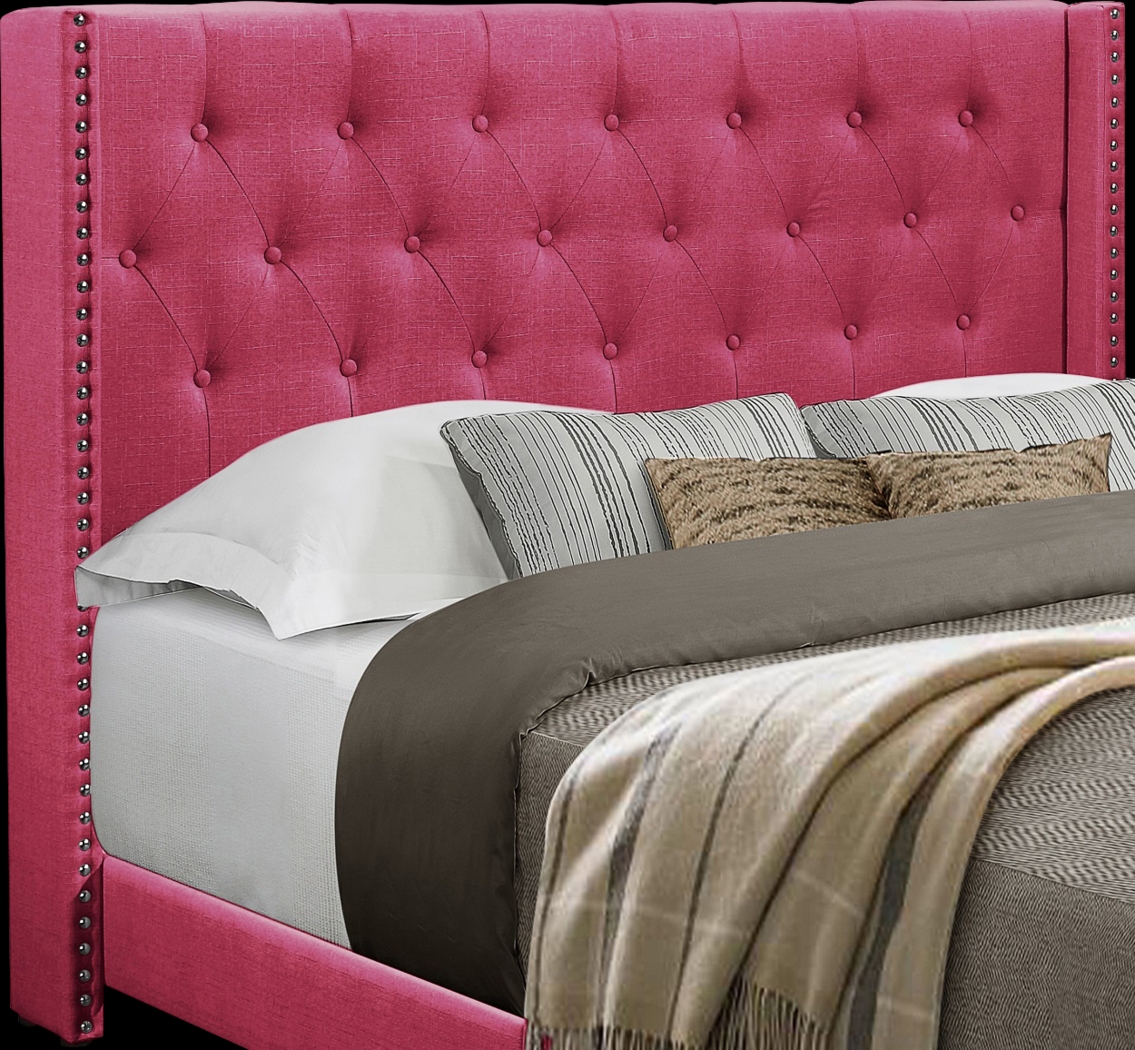Galewood Pink Queen Upholstered Bed - Thumbnail - Image 5