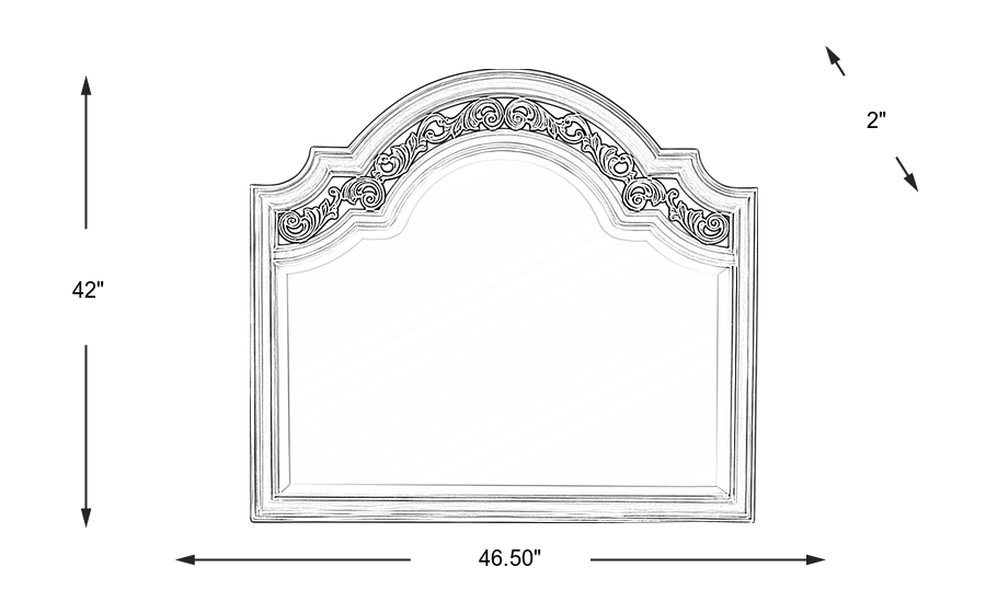 Dimension Image. Please refer to the Dimension Tab on this page for dimension details.
