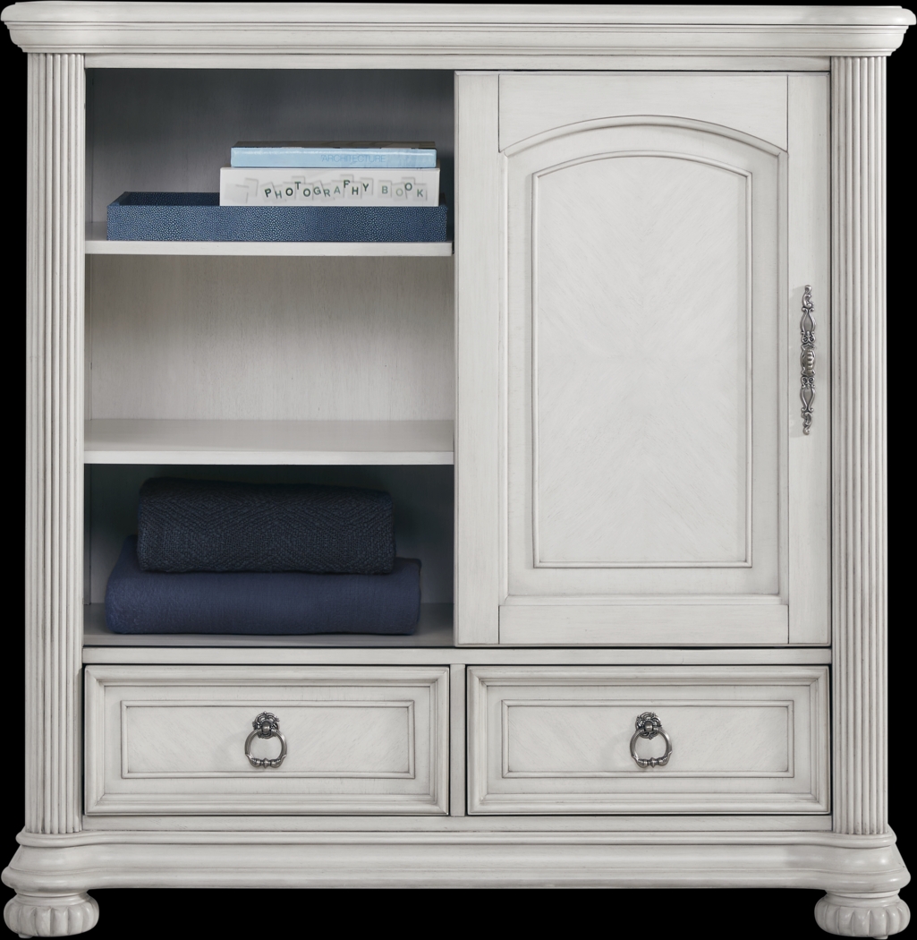 Gallagher Avenue White Sliding Door Chest - Thumbnail - Image 2
