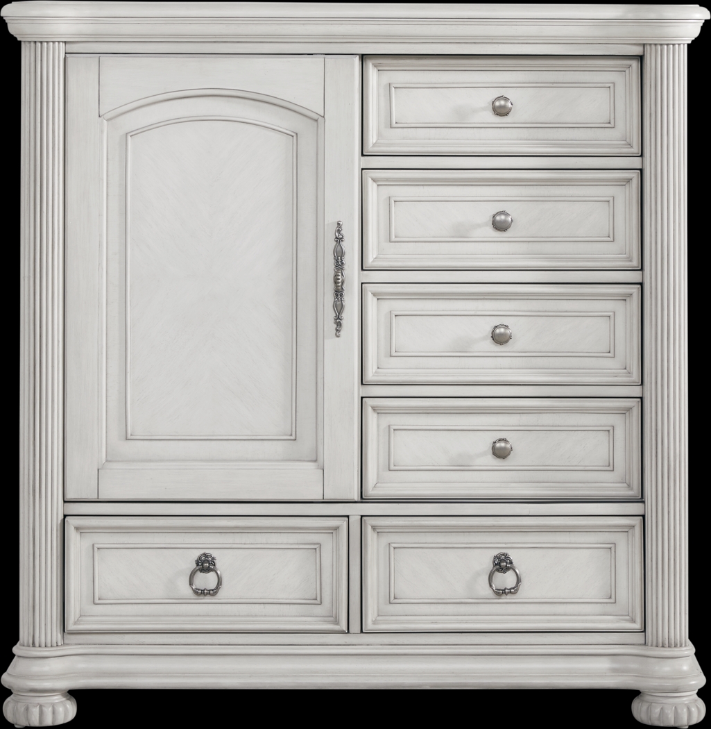 Gallagher Avenue White Sliding Door Chest - Thumbnail - Image 1