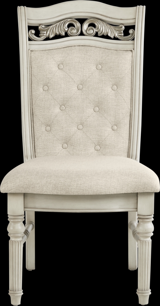 Gallagher Avenue White Upholstered Side Chair - Thumbnail - Image 3
