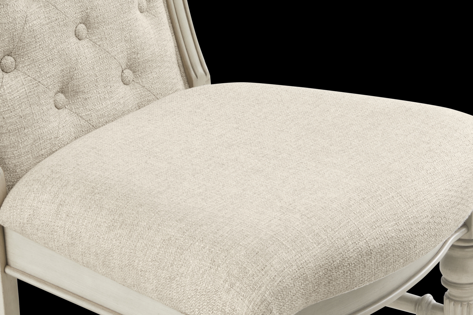 Gallagher Avenue White Upholstered Side Chair - Thumbnail - Image 4