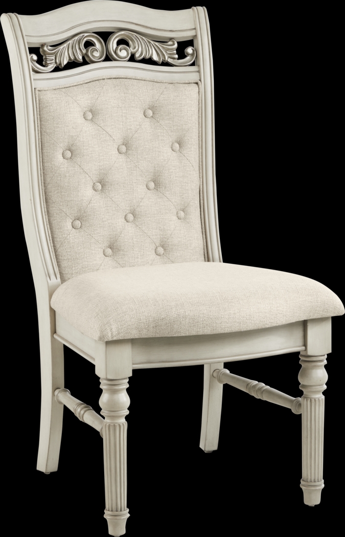 Gallagher Avenue White Upholstered Side Chair - Thumbnail - Image 1