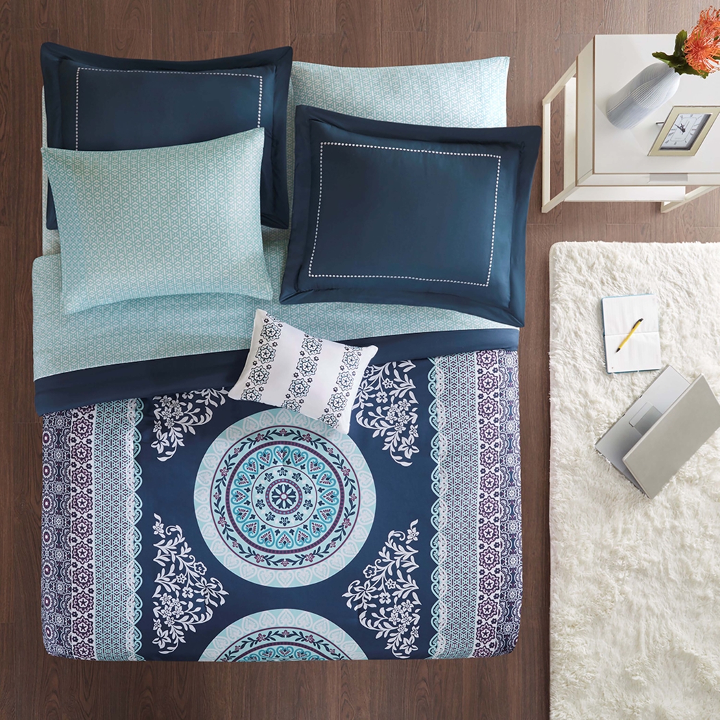 Gallaudet Blue Queen Comforter Set - Thumbnail - Image 2