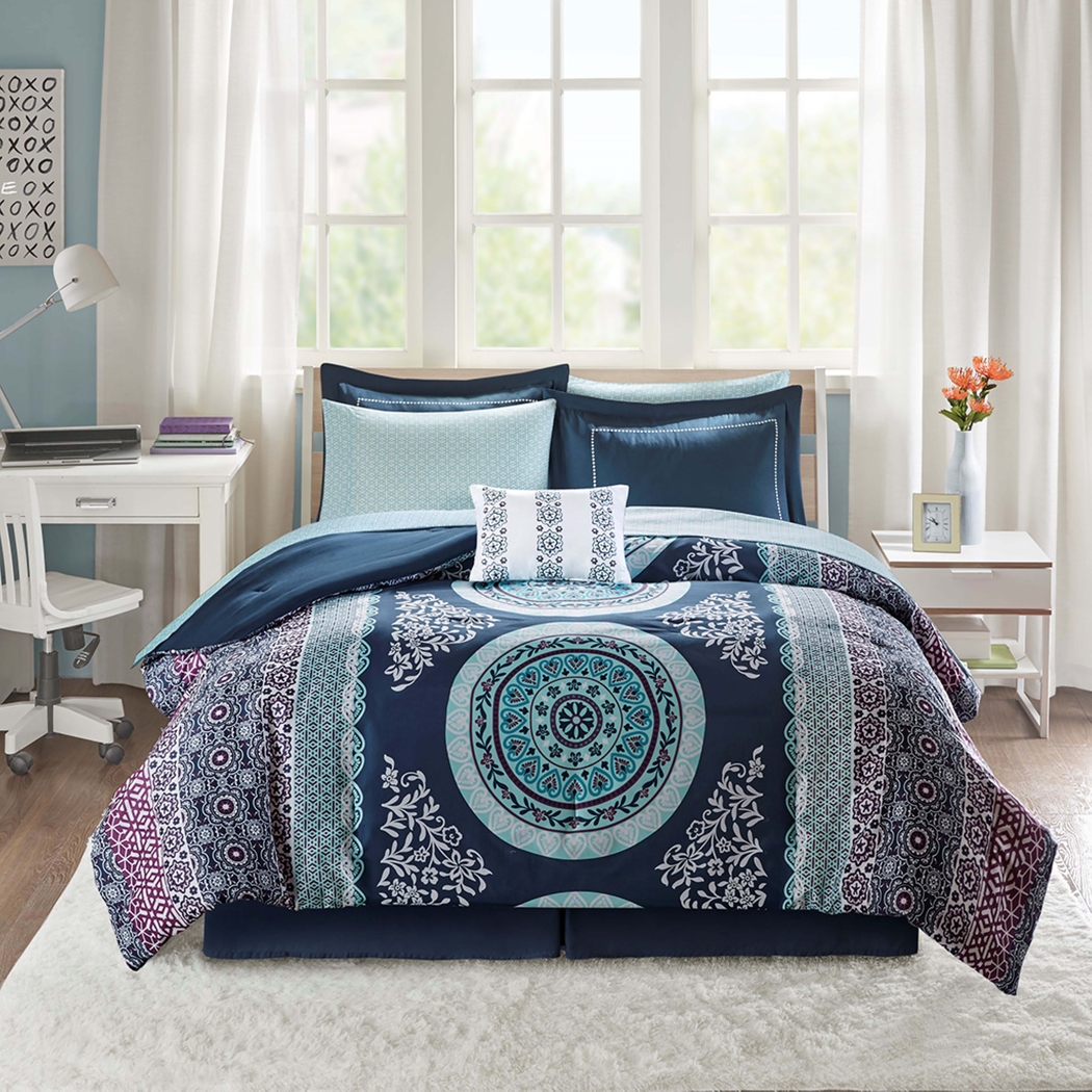Gallaudet Blue Queen Comforter Set - Thumbnail - Image 5