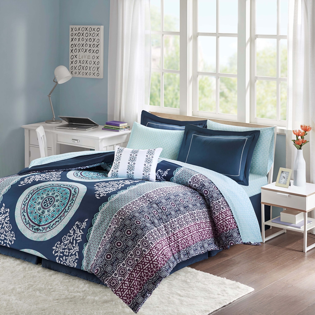 Gallaudet Blue Queen Comforter Set - Thumbnail - Image 6