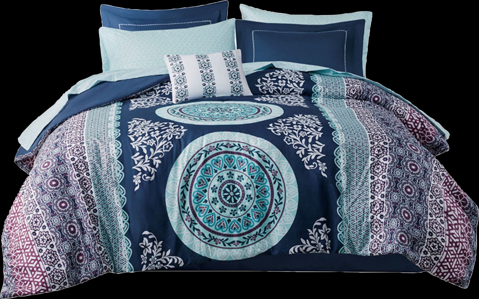 Gallaudet Blue Queen Comforter Set - Thumbnail - Image 1
