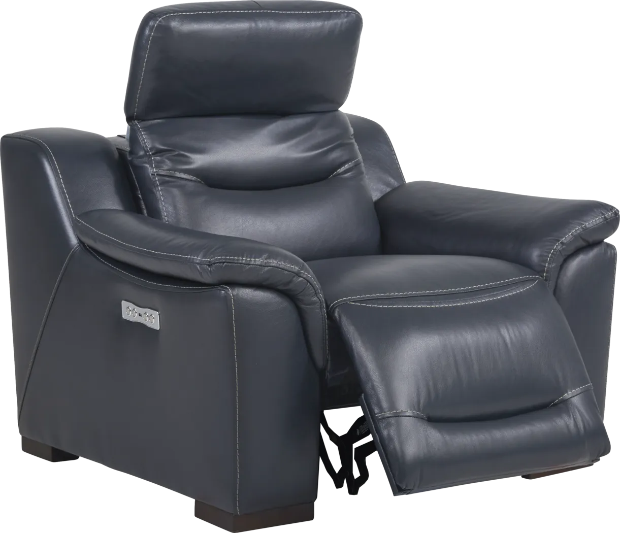 Gallia Way Navy Leather 7 Pc Dual Power Sectional Living Room - Thumbnail - Image 6