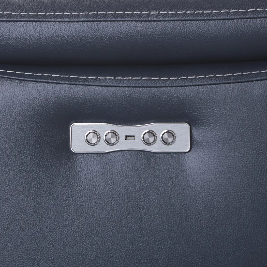 Gallia Way Navy Leather 7 Pc Dual Power Sectional Living Room - Thumbnail - Image 9