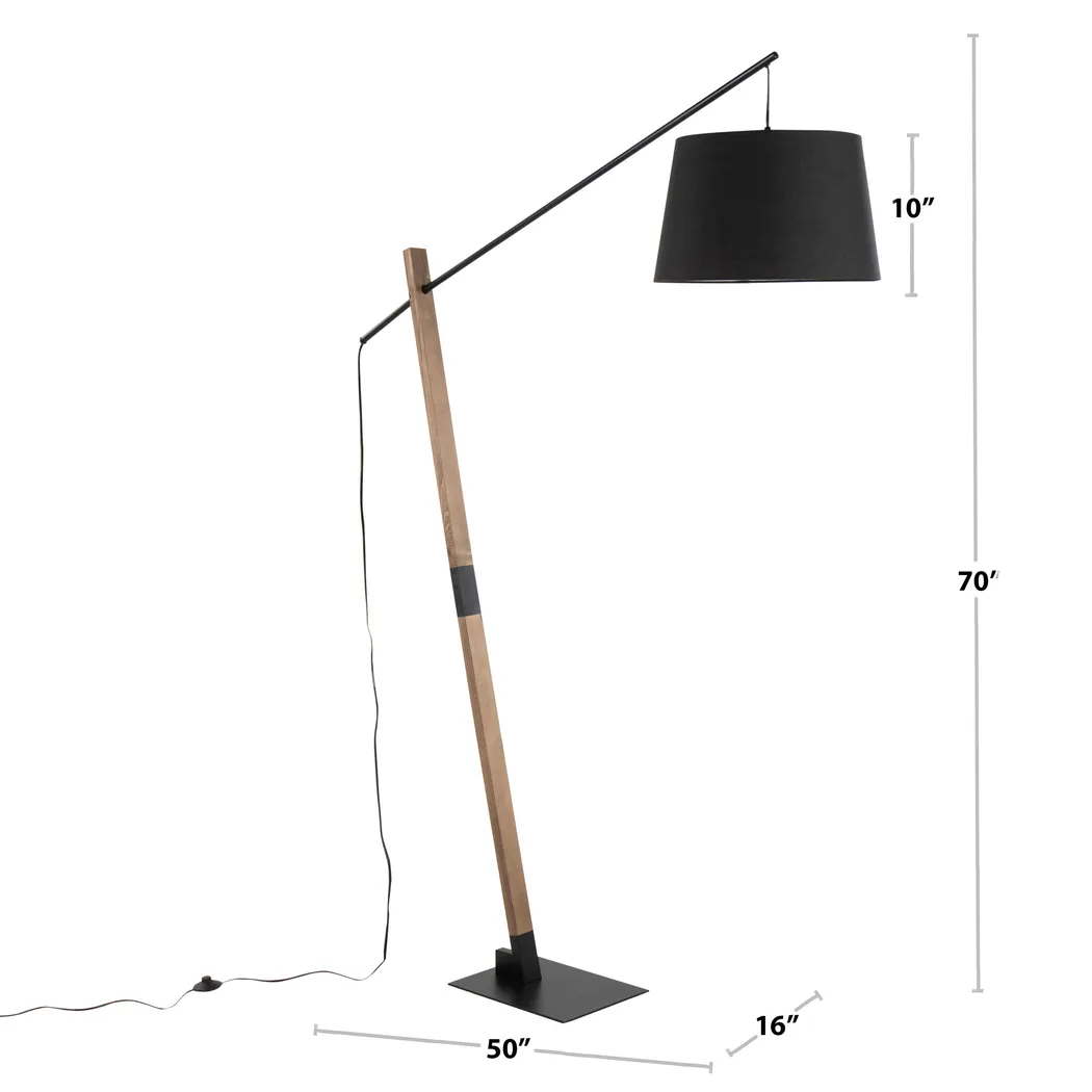 Gallop Hollow Black Floor Lamp - Thumbnail - Image 13