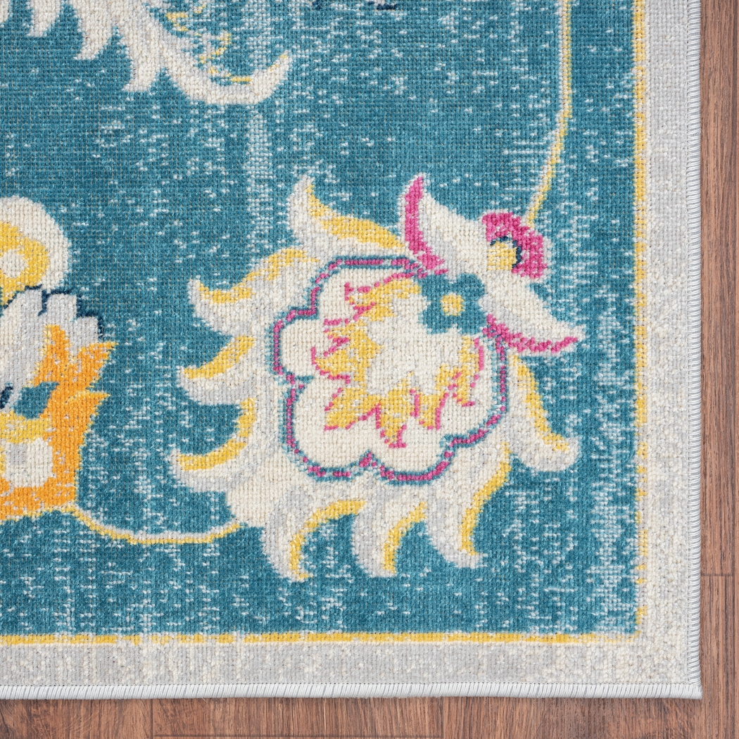 Galmu Blue 5'3 x 7'10 Indoor/Outdoor Rug - Thumbnail - Image 7