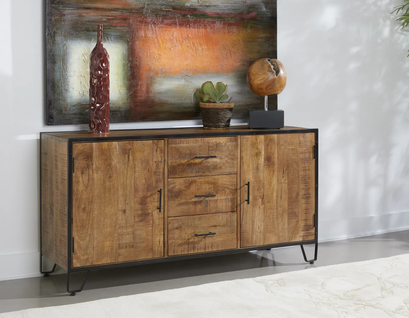 Galphen Brown Credenza - Thumbnail - Image 2