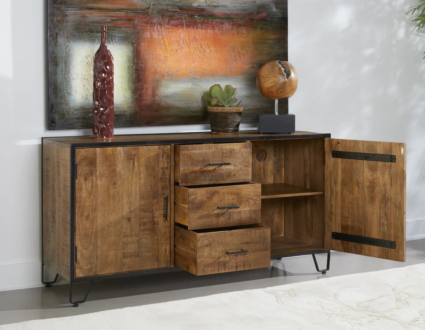 Galphen Brown Credenza - Thumbnail - Image 7