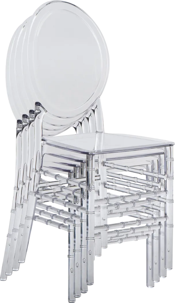 Galvo Clear Dining Chair, Set of 4 - Thumbnail - Image 8