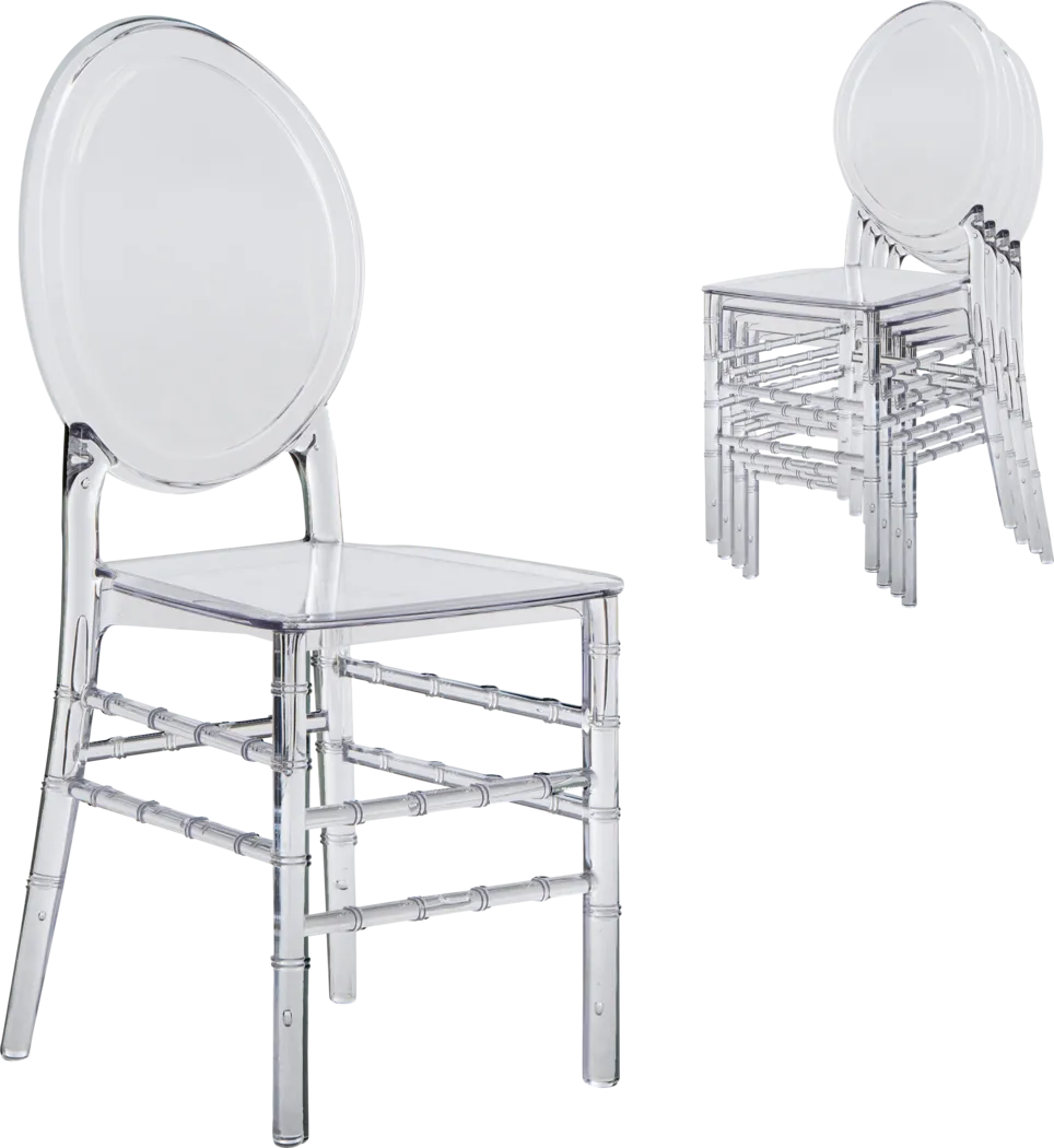 Galvo Clear Dining Chair, Set of 4 - Thumbnail - Image 9