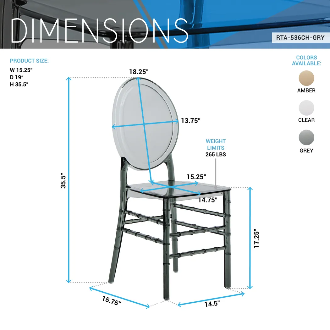 Galvo Gray Dining Chair, Set of 4 - Thumbnail - Image 4