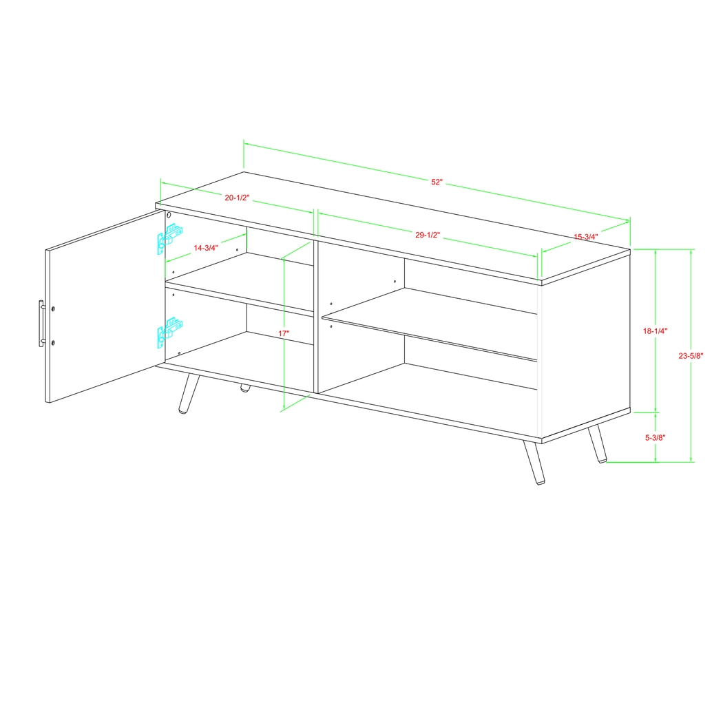 Galwan Gray 52 in. Console - Thumbnail - Image 5