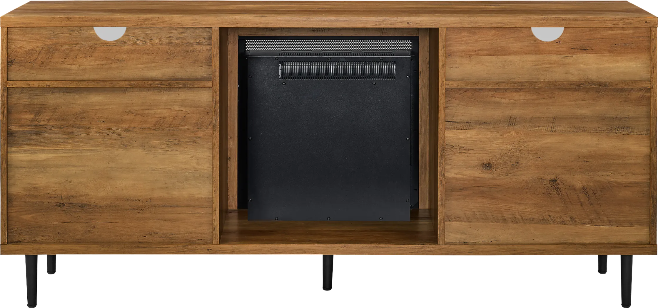 Gamesford Brown 60 in. Console, With Electric Fireplace - Thumbnail - Image 3