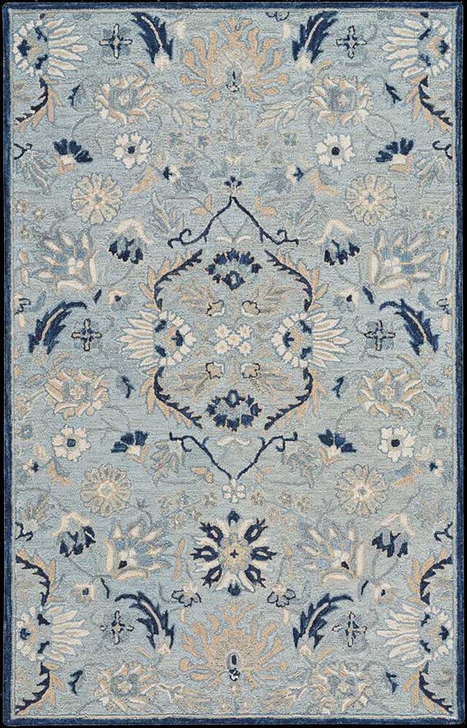 Gamrane Blue 5' x 8' Rug - Thumbnail - Image 1
