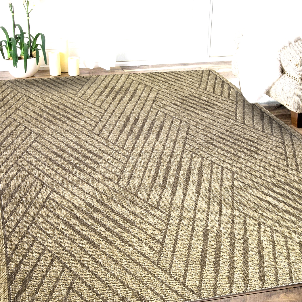 Gamuz Beige 5'3 x 8' Indoor/Outdoor Rug - Thumbnail - Image 2