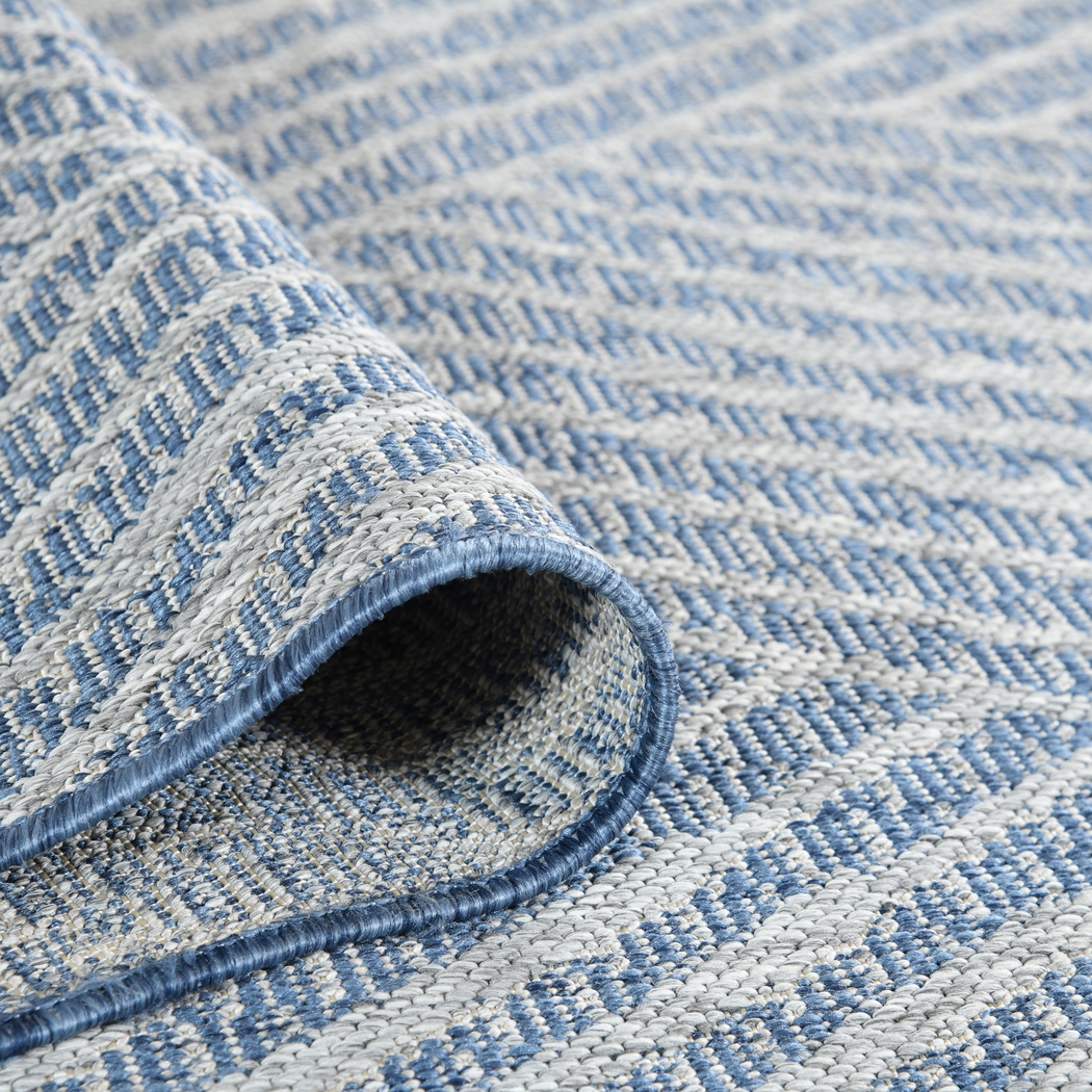 Gamuz Blue 5'3 x 8' Indoor/Outdoor Rug - Thumbnail - Image 6