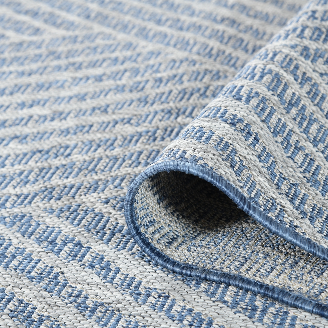 Gamuz Blue 5'3 x 8' Indoor/Outdoor Rug - Thumbnail - Image 7