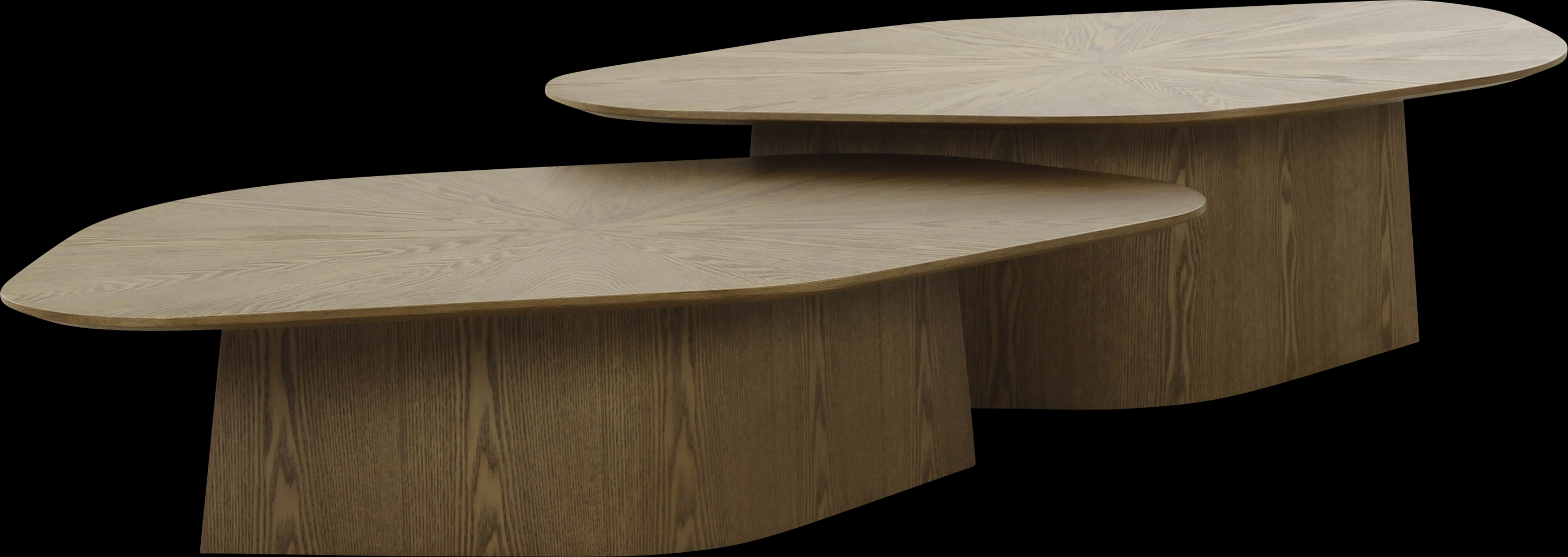 Gangiy III Brown Nesting Cocktail Table, Set of 2 - Thumbnail - Image 1