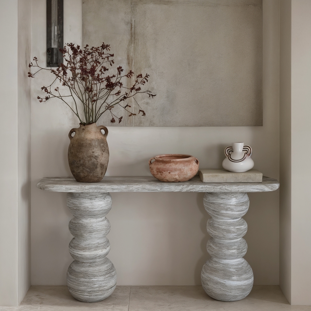 Ganrose Outdoor Gray Console Table - Thumbnail - Image 2